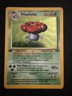 1st Edition Holo Vileplume Jungle 15/64 - Image 1
