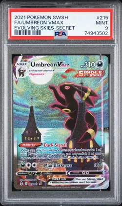Pokemon Evolving Skies Umbreon VMAX 215/203 Secret Rare PSA 9 - Image 1