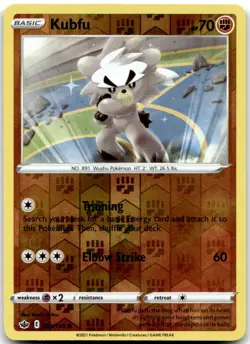 Kubfu 093/198 Common Chilling Reign Pokemon Reverse Holo Near Mint - Image 1