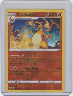 Pokemon TCG SWSH04: Vivid Voltage #025/185 Charizard Reverse Holo NM - Image 1