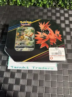 Pokemon TCG Crown Zenith Tin Galarian Zapdos Factory Sealed with price sticker - Image 1