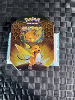 Pokemon Raichu GX Tin TCG Hidden Fates - New Factory Sealed English Collector - Image 1