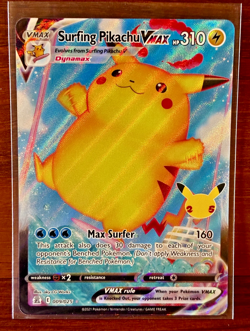 Surfing Pikachu VMAX 009/025 Celebrations Holo- Pokemon - Image 1