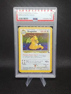 Dragonite Holo 4/62 Fossil Set PSA 5 EX 1999 WOTC Vintage Classic Pokemon Card - Image 1