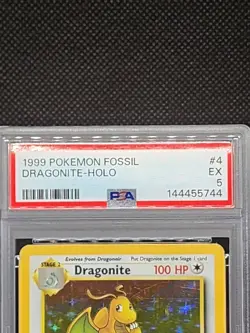 Dragonite Holo 4/62 Fossil Set PSA 5 EX 1999 WOTC Vintage Classic Pokemon Card - Image 4