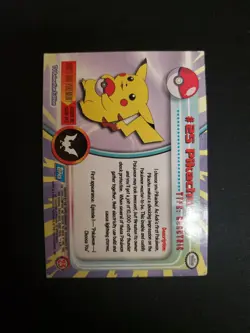 Pikachu 25 Topps Blue Logo TV Animation Edition Pokemon LP Holo - Image 2