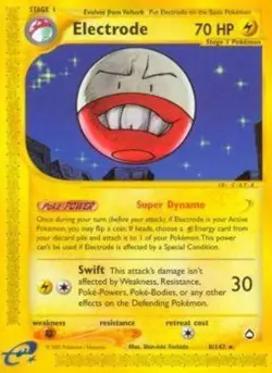 Heavily Played Electrode - 8/147 - Rare Pokemon Aquapolis - Image 1
