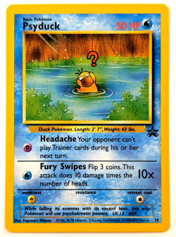 Pokemon Psyduck 20 Black Star League Promo 2000 WOTC NM NP - Image 1