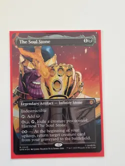 MTG The Soul Stone Mythic 243 (Borderless Foil) [Marvel's Spider-Man] Near Mint - Image 1