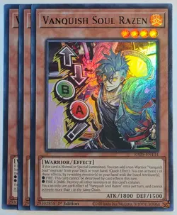 Yugioh x3 Vanquish Soul Razen RA05-EN134 Ultra Rare 1st Edition Stamp - Image 1