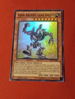 Yugioh! Toon Ancient Gear Golem - 1st Ed Super Rare - DRL2-EN022 - VLP/NM - Image 1