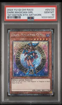 2024 YU-GI-OH! RA03-QUARTER CENTURY BONANZA #EN123 DARK MAGICIAN GIRL PSA 10 - Image 1