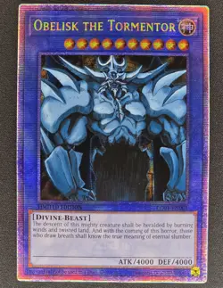 Yugioh - Obelisk the Tormentor - Quarter Century Secret Rare - LC01-EN001 - Image 1