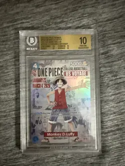 Monkey.D.Luffy (055) (College Basketball US Voyage) P-055 One Piece Promo-BGS 10 - Image 1