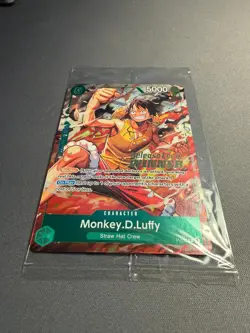 Monkey D. Luffy P-135 Promo OP16 Release Event Winner SEALED Near Mint One Piece - Image 3