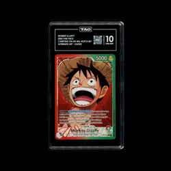 TAG 10 One Piece CCG Monkey D.Luffy English Alternate Art OP13-001 Gem Mint - Image 1