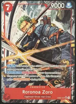 One Piece Roronoa Zoro Alt Art SR EB04-007 Adventure On Kami's Island OP-15 NM - Image 1