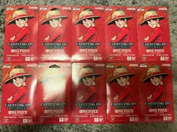 One Piece TCG OP-13 Carrying On His Will Sleeved Booster Pack Lot of 10 English - Image 1