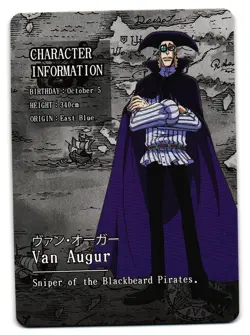 Van Augur SR OP-KOA01-029 One Piece Anime TCG CCG Anime Card - Image 2