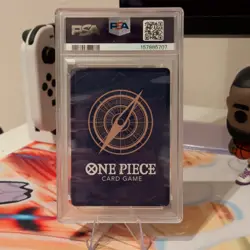 2025 ONE PIECE OP11-A FIST OF DIVINE SPEED TREASURE RARE #015 LUCKY ROUX PSA 10 - Image 2