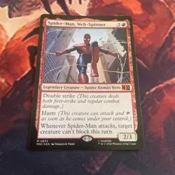 Spider-Man, Web Spinner FOIL Magic Marvel Super Heroes Commander MSC M 832 MTG - Image 1
