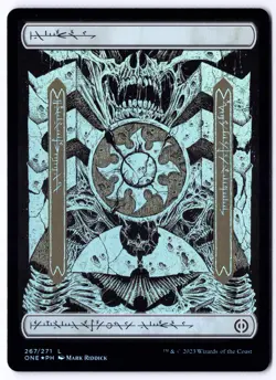 Plains (267) - Full Art ONE 267 Magic: The Gathering Foil Land NM - Image 1