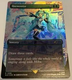 🌟 Harmonize Hatsune Miku Secret Lair Drop RAINBOW 🌈 FOIL MTG 🌟 - Image 1