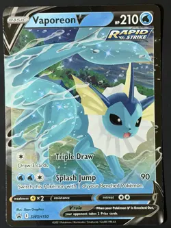 Vaporeon V - Promo Holo SWSH: Sword & Shield Promo Cards SWSH150 NM Pokemon TCG - Image 1