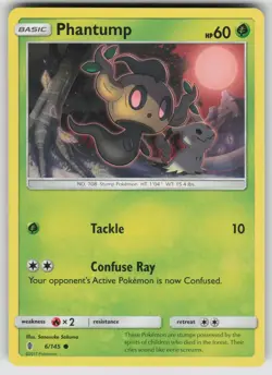 Phantump 6/145 Common Guardians Rising Pokemon Near Mint - Image 1
