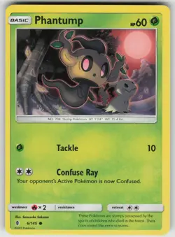 Phantump 6/145 Common Guardians Rising Pokemon Near Mint - Image 1