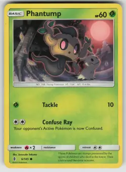 Phantump 6/145 Common Guardians Rising Pokemon Damaged - Image 1