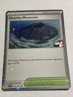 Gravity Mountain 177/191 Cosmos Holo Pokemon Play Prize Pack Series 7 Play Stamp - Image 1
