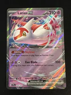 Latias ex 076/191 Pokemon Surging Sparks Illustration Rare Full Art Holo NM - Image 3
