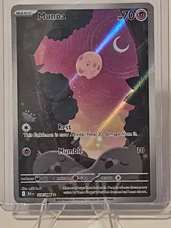 Munna 116/086 Pokemon Sv: Black Bolt Holo | Full Illustration - Image 1