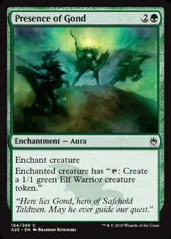 Presence of Gond - Foil - Masters 25 #184/249 MTG Magic The Gathering - Image 1