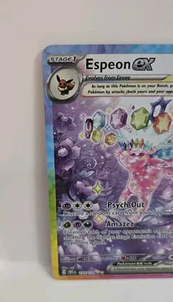 Espeon ex 155/131 Prismatic Evolutions SIR Full Art Holo Pokemon TCG - Image 2
