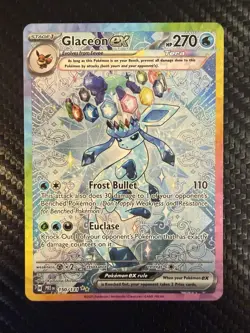 Pokemon TCG Glaceon EX Prismatic Evolutions Holo Card 150/131 SV - Image 2