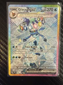 Pokemon TCG Glaceon EX Prismatic Evolutions Holo Card 150/131 SV - Image 5