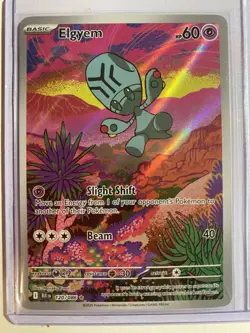 Pokemon TCG Elgyem Card Illustration Rare Sv: Black Bolt 120/086 NM Condition - Image 1