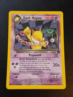 Dark Hypno 9/82 Unlimited HoloRare Team Rocket Pokemon MP - Image 1