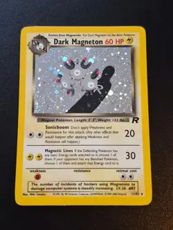 Dark Magneton 11/82 Unlimited Holo Rare Team Rocket Pokemon LP - Image 1