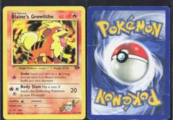 BLAINE'S GROWLITHE 62/132 C GYM CHALLENGE POKEMON UNLIMITED MP/HP - Image 1