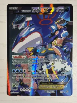 Pokemon Team Aqua's Kyogre EX Ultra Rare Holo Double Crisis 6/34 Full Art - Image 1