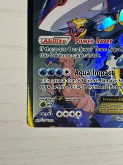 Pokemon Team Aqua's Kyogre EX Ultra Rare Holo Double Crisis 6/34 Full Art - Image 5