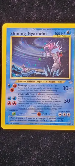 Shining Gyarados 65/64 Neo Revelation Holo Secret Rare Unlimited English - Image 2