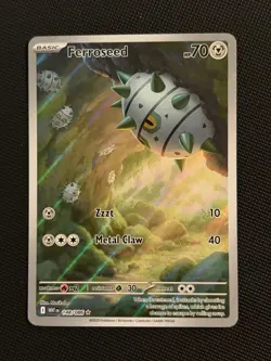 Pokemon TCG White Flare 148/086 Ferroseed Illustration Rare - NM - Image 1