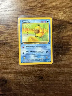 Psyduck 1st Edition Pokemon Fossil 53/62 Vintage WOTC 1999 - Image 1