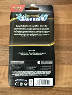 Pokemon TCG Mega Evolution Chaos Rising Single Blister Pack, Promo Card & Coin - Image 2