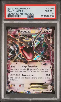 Pokemon - Rayquaza EX (Shiny) XY69 - Black Star Promo 2015 PSA 8 - Image 2