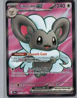 Cinccino ex 105/086 Ultra Rare Chaos Rising Pokemon Holo Near Mint - Image 1